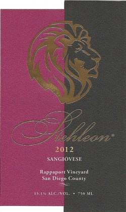 2012 Sangiovese, Rappaport Vineyard